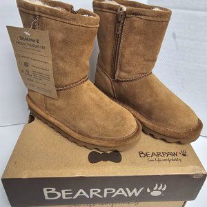 BearPaw Elle Toddler Zipper Hickory boots size 9  NEW IN BOX